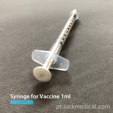 Seringa de vacina de 1 ml sem trava de agulha